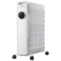 美的(Midea) 油汀取暖器家用节能速热电暖气安全防烫电暖器干衣加湿电油丁暖气片17片3000W功率-HYW30MP