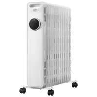 美的(Midea) 油汀取暖器家用节能速热电暖气安全防烫电暖器干衣加湿电油丁暖气片17片3000W功率-HYW30MP