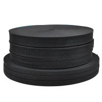 海斯迪克 HK-671 编织绳黑色打包带 2.5cm宽 50米 1卷