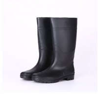 安赛瑞 高筒雨鞋(45码)黑色 PVC塑胶雨鞋雨靴 户外防水防滑雨靴应急救灾雨鞋 劳防用品 13817(单位:双)