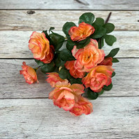 仿真把花工程装饰花假花小杜鹃花 50把装 夕阳红