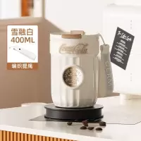 germ 格沵可口可乐徽章系列400ml保温杯雪融白GE-CK23AW-B55-1