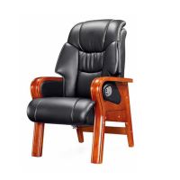 途享西皮老板椅(胡桃2)Y050双无边