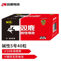 双鹿 双鹿新精品碱性电池适用儿童玩具遥控器血压计血糖 5号40粒