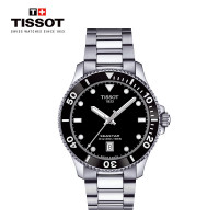 天梭(TISSOT)瑞士手表 海星1000系列腕表 钢带石英男表T120.410.11.051.00