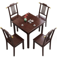 白寅 简易餐桌含4个椅子 100cm BY-JYCZ100