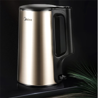美的(Midea) 电热水壶家用1.7L烧水壶双钢防烫防干烧热水壶304不锈钢电水壶MK-PJ17A01