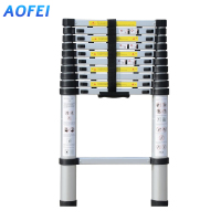 澳狒 伸缩梯加厚铝合金多功能伸缩梯 楼梯工程梯 6米(圆形梯脚)