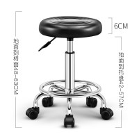 实验室圆凳 升降高脚椅 黑色滑轮