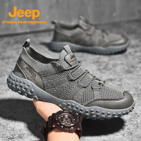 Jeep吉普春夏季新品休闲鞋子男户外轻便登山鞋透气防滑耐磨徒步鞋P321091211