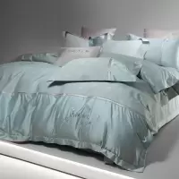 悠梦嘉居 YJ-1328极光臻丝长绒棉床品四件套200x230cm 香榭丽-冰晶蓝