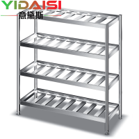 意黛斯(YIDAISI)厨房配件 不锈钢置物架组装款四层 储物架 四层花格货架800*600*1550[201不锈钢]