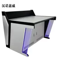 汉诺鑫威监控操作台双联电脑机房指挥中心控制台平台桌调度台加厚双联带灯1600*900*750常规款