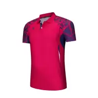 蒙企智品新款羽毛球套装男女成年运动服情侣套装翻领Y-11911