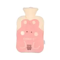 纳白白热水袋注水加厚防爆毛绒可爱1000ml 款式随机 单位:1个