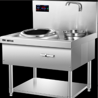德胜厨单头单尾小炒灶380V三相四线15kw 1000*1100*(810+440)