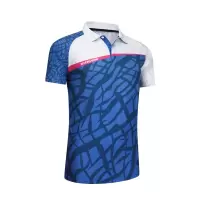 蒙企智品新款夏情侣羽毛球服套装Polo领透气短袖运动服Y-1924