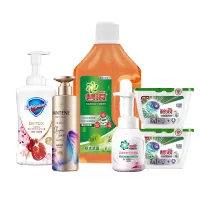 宝洁心意礼包C[舒肤佳沐浴露500ml+潘婷洗发露300ml+碧浪除菌液1L+洗衣凝珠+内衣洗衣泡沫]