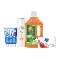 宝洁惊喜礼包A[舒肤佳红石榴香皂108克+碧浪除菌液1L+佳洁士全优7效抗牙膏40克*3+潘婷乳液修护洗发露200ML]