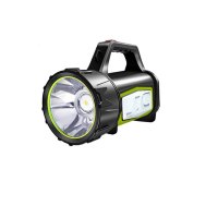 谋福 强灯光手电筒充电灯超亮远射led手提探照灯户外双侧灯光