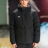 安德玛(UNDERARMOUR)羽绒服男士 2023冬季新款运动衣服休闲工装梭织外套连帽保暖棉服