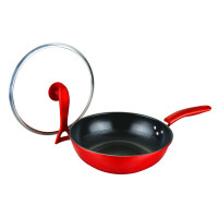 都市太太 开门红炒锅32CM家用炒菜锅可立盖电磁炉燃气灶通用