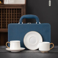 尾桥下窑 羊脂玉瓷对杯套装