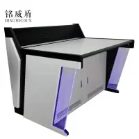 铭威盾监控操作台双联电脑机房指挥中心控制台平台桌调度台加厚双联带灯1600*900*750常规款