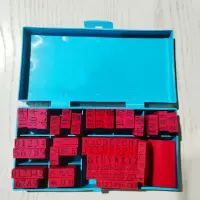 得力(deli)档案专用印章 归档章 科目章 空八格档案章 文书档案整理印章 人事档案编号数字印章 99枚/套全塑