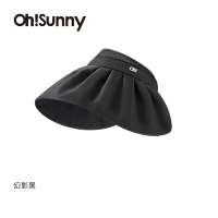 ohsunny-暮光系列-波浪边空顶遮阳帽 暗影黑(H)