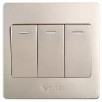 公牛墙壁开关 G07系列三开双控开关 86型面板G07K312C(U6) 香槟金 暗装 一件(10件起订)