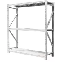 企采严选 三层货架 灰白色 长80cm*宽50cm*高200cm 单层承重100kg