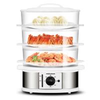 摩飞电器(Morphyrichards) 多功能电蒸锅蒸笼三层家用蒸菜蒸鱼电热锅MR1148 出厂标配