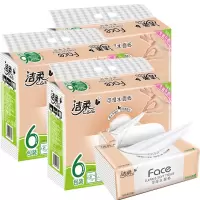 洁柔 JR078-06 120抽 三层 face家庭装软抽纸 6包/提 单位:提 5提起订