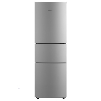 美的(Midea)家用厨房冰箱三门低音节能冷藏冷冻电冰箱210升办公室冰箱BCD-210TM(ZG)浅灰色