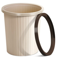简易圆形压圈塑料垃圾桶家用卫生间厨房分类垃圾筒