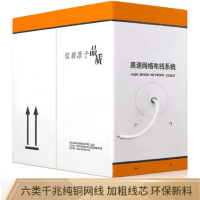 佳能(Canon) 六类网线[工程0.51纯铜线芯]CAT6类非屏蔽千兆网线 家装网络布线监控箱线 BH6305