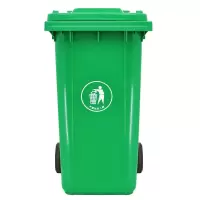 分类垃圾桶/带轮带盖 120L加厚 绿色