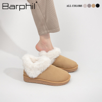 Barphil厚底雪地靴女2023冬季新款面包棉鞋防滑加绒加厚东北女鞋