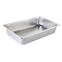 亦木卫辞布菲炉内胆 不锈钢份数盆自助餐炉餐盘布菲炉内胆自助餐盆带盖长1/1*65mm (加厚) 530*330*65MM