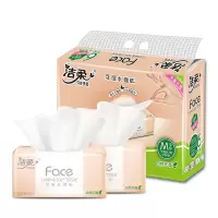 洁柔 粉Face抽纸无香型面巾纸JR078-06 3层120抽 6包/提 单位:提