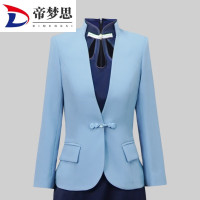 帝梦思女款外套定制 工作服工装外套 蓝色 单位:1件