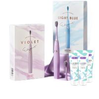 舒客琉光电动牙刷畅享组合 1主机2刷头+舒客沁爽清新益生菌牙膏80g*4 ZHS-Y14 颜色随机