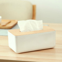简约木质盖桌面居家纸巾盒纸收纳抽纸盒