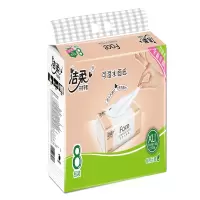 洁柔 864抽x3层2592张加大号8包抽纸 自然无香(可湿水纸巾湿水不易烂)