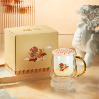 共禾京品(JINGREPUBLIC)万狮如意茶水分离杯 高颜值泡茶杯茶水分离杯办公室过滤茶杯ZFWACOM210005