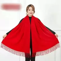 企业定制 芫木时代开门红红围巾百搭披肩