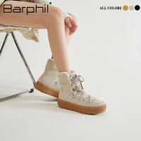 Barphil厚底雪地靴女2023冬季新款加绒加厚防滑外穿东北棉靴子女