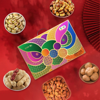 中粮吉祥坚果礼盒 1968g(手剥小山核桃+开心果+纸皮核桃+紫衣腰果+ 碧根果+夏威夷果+手剥巴旦木+开口榛子)等