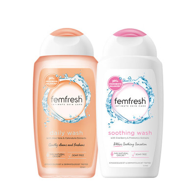 芳芯 (femfresh)女性私处洗液 私处护理液 经期护理套装 250ml*2 单套价